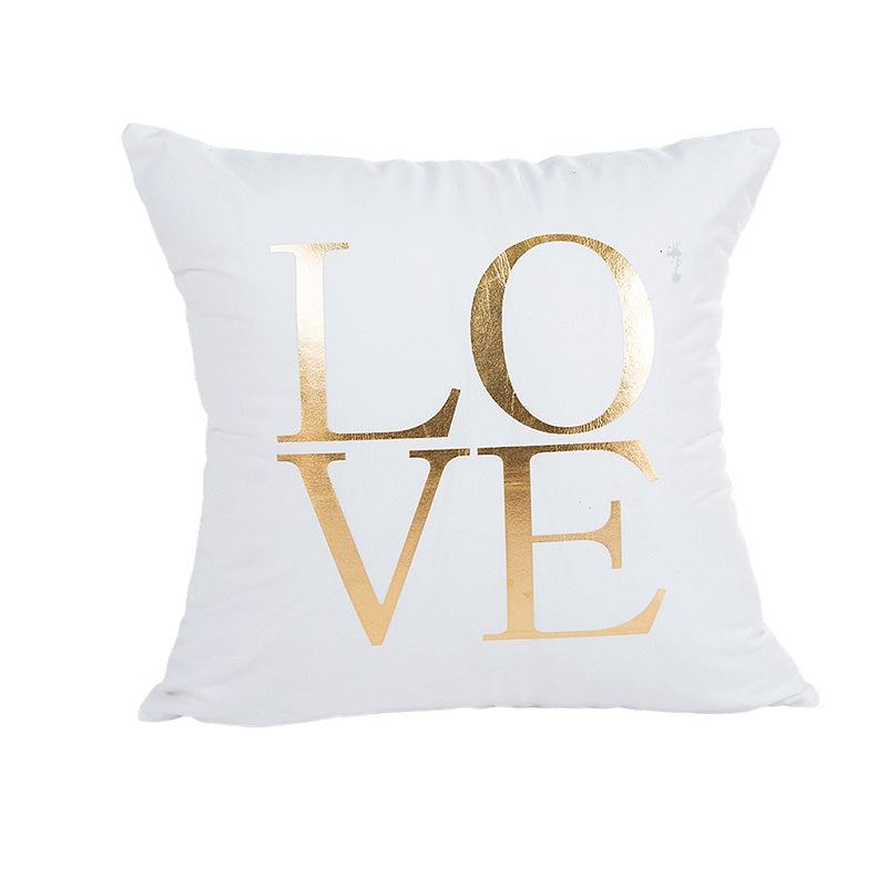 New Summer Hot Stamping Pillowcase Soft and Comfortable Sofa Decoration Home Fashion Pillowcase