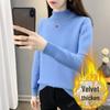 2025 Autumn/Winter Women's Plus Size Knit Fleece Sweater - Slimming, Cozy Inner Layer, Warm and Stylish.