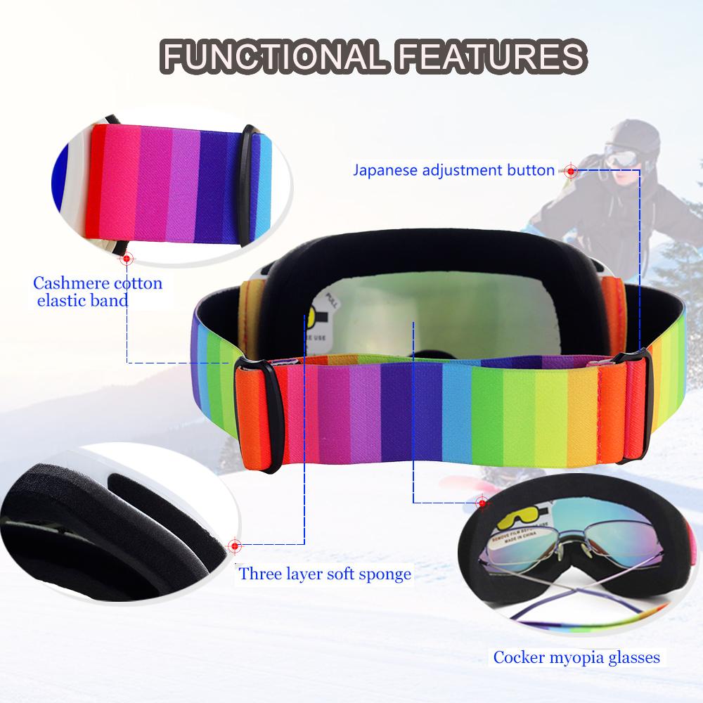 Kids Snowmobile Goggles Boys Girls Snowboard Glasses Snow Sports for Children Age 4-12 Anti Fog UV Protection Ski Skiing Goggles