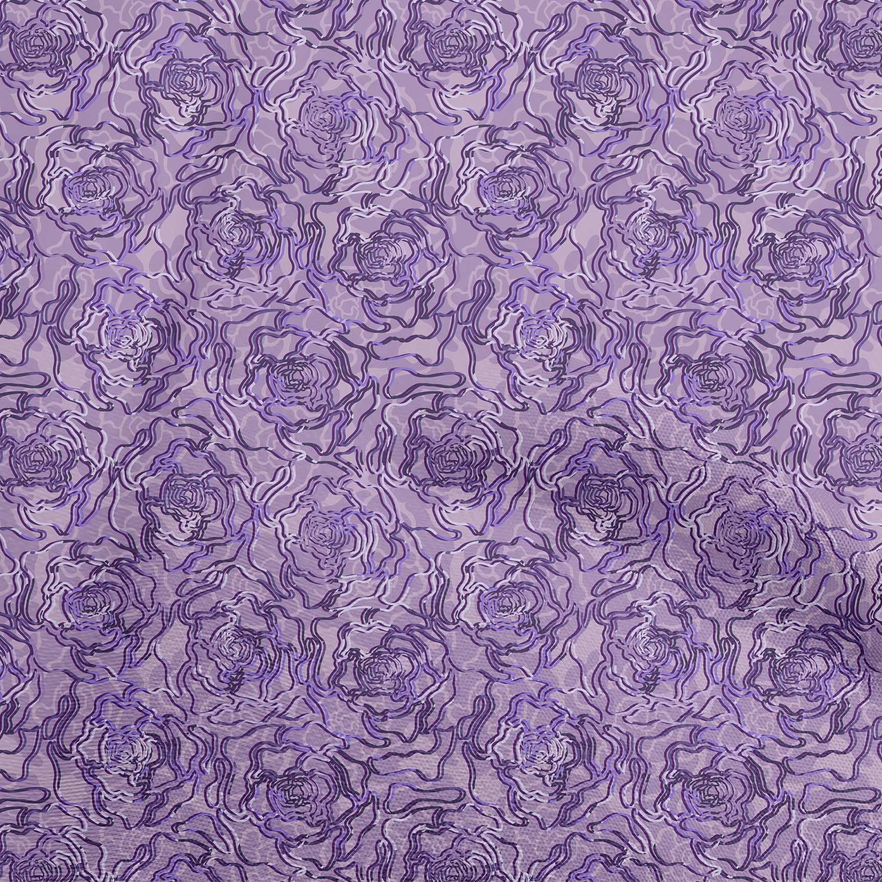 

OneOone Cotton Flex Brown Fabric Абстрактна тканина для шиття у дворі, надрукована своїми руками швейні приладдя для одягу, 40 дюймів 42 Inch Wide - Viscose Chiffon Фіолетовий