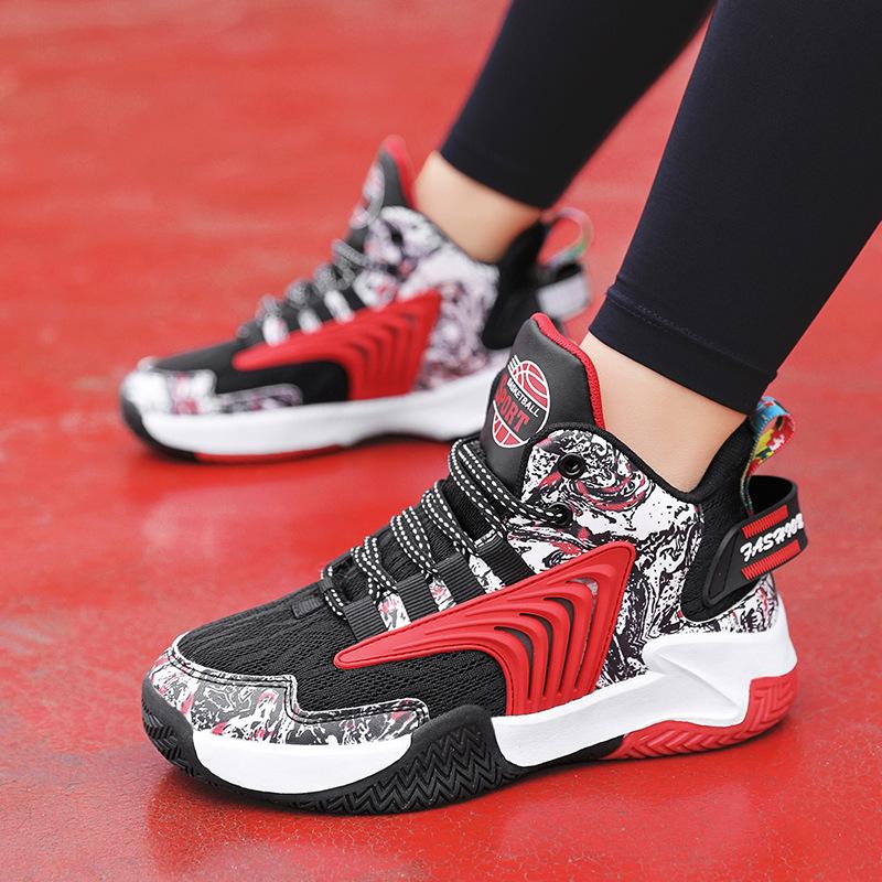 Children s basketball shoes 22 autumn new camouflage children s training shoes, student casual children s shoes 31