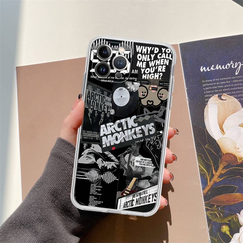 

Rock A-Arctic Band M-Monkeys Music Phone Case For IPhone 17 16 15 Plus 14 13 Mini 12 11 Pro Max Soft Shell Cover iPhone 16 pro