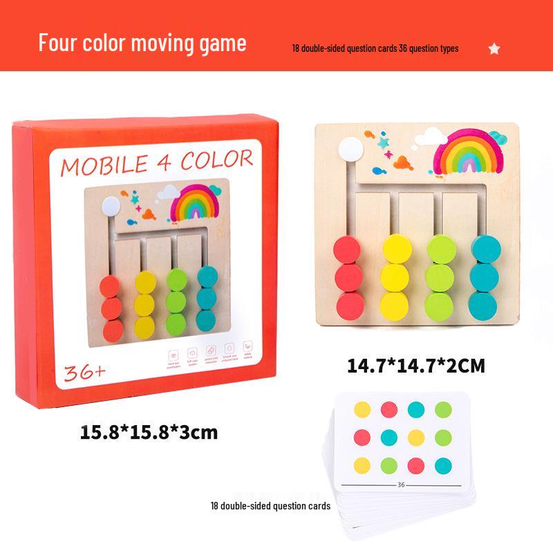Color Logic Chess Game: Montessori Training Board for Kids Ages 3-5