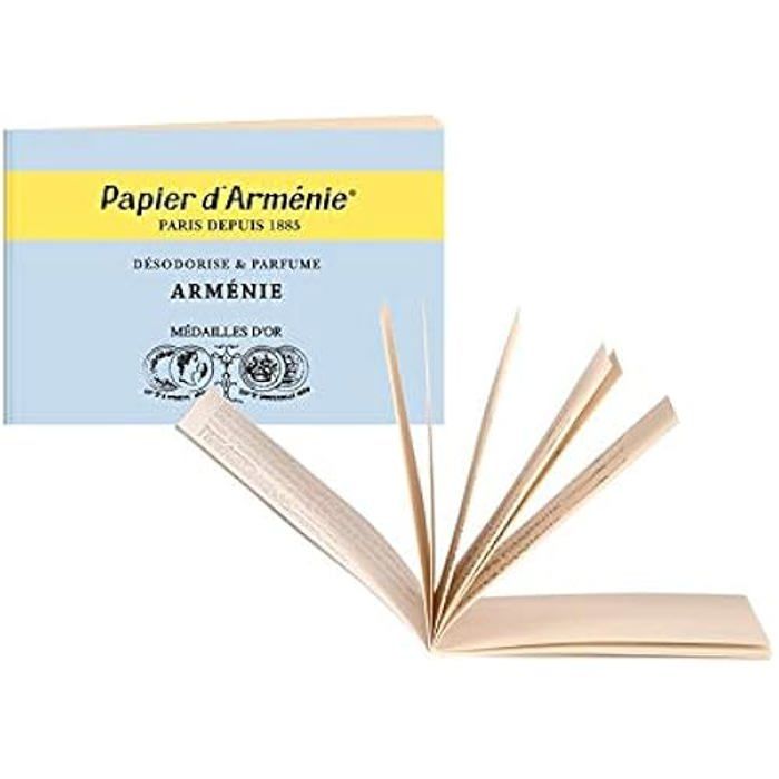 Natural Deodorizer - PAPIER D'ARMENIE - Set of 5 Triple Booklets - 36 Strips - Home Fragrance - ORIGINAL