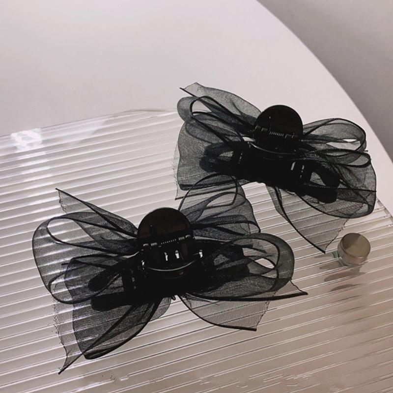 2Pcs  Mesh Bowknot Hair Clip Sweet Exquisite Hair Clips For Women Girls Versatile Princess Hair Accessories Gifts