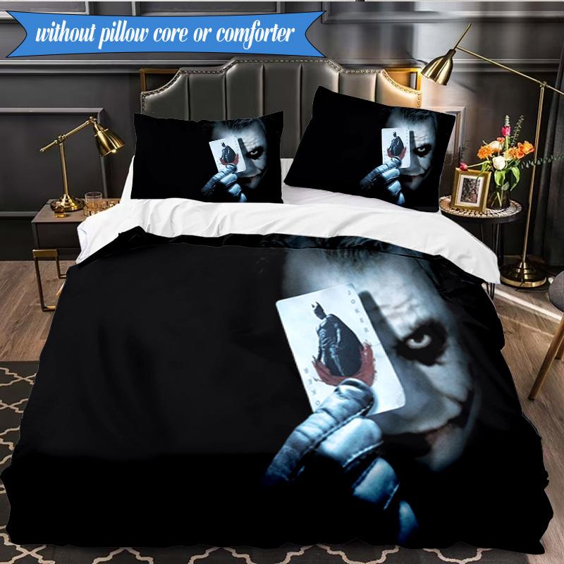 Abstract clown Pattern 3pcs K-pop music group Bedding set,Ideal for Bedroom, Dormitory,Including Duvet Cover And 2pcs Pillowcases,Fan gifts