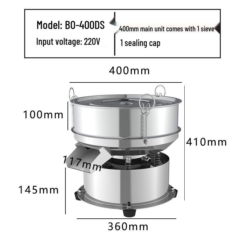 Stainless Steel Electric Vibrating Sieve for Flour, Soy Milk & Granules