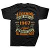 Made In 1967 T Shirts 57 Years Birthday Gift Funny Unisex Graphic Fashion New Cotton Short Sleeve ONeck Harajuku Tshirt