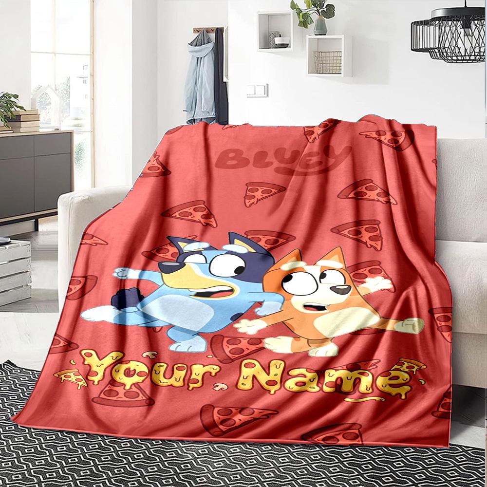 Bluey Personalized Name Blanket Throw Personalized Blanket Durable Comfort Perfect for Home Decor Sofa Bedding Picnics for All Occasions