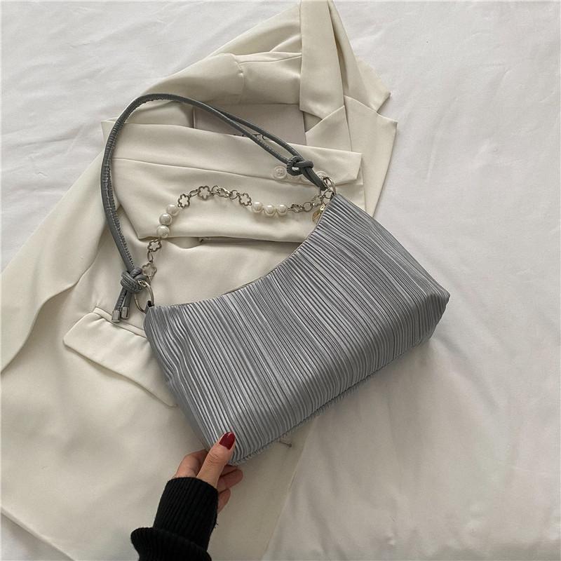 This Summer, the Popular Bag Women's 2025 New Niche Versatile Shoulder Bag Korean Version Fashion Pleated Messenger Bag Bag