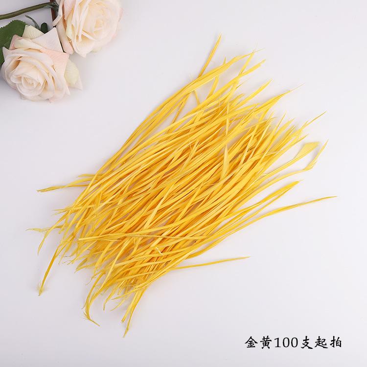 

50 шт. Различные цвета 12-20 см Высокое качество Гусиное перо Рваное Одностороннее, Цветные перья, Изделия из перьев золотистый