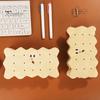 Soft Cookie Stationery Bag Shape Plush Bag, Stuffed Biscuit Pencil Small Organizer for Study Essentials Case, Large Capacity Cosmetic Organizer,
