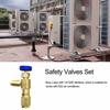 Copper Valve Set Air Conditioner Valve Air Conditioning Repair Gold Blue Robust Construction User-friendly Design