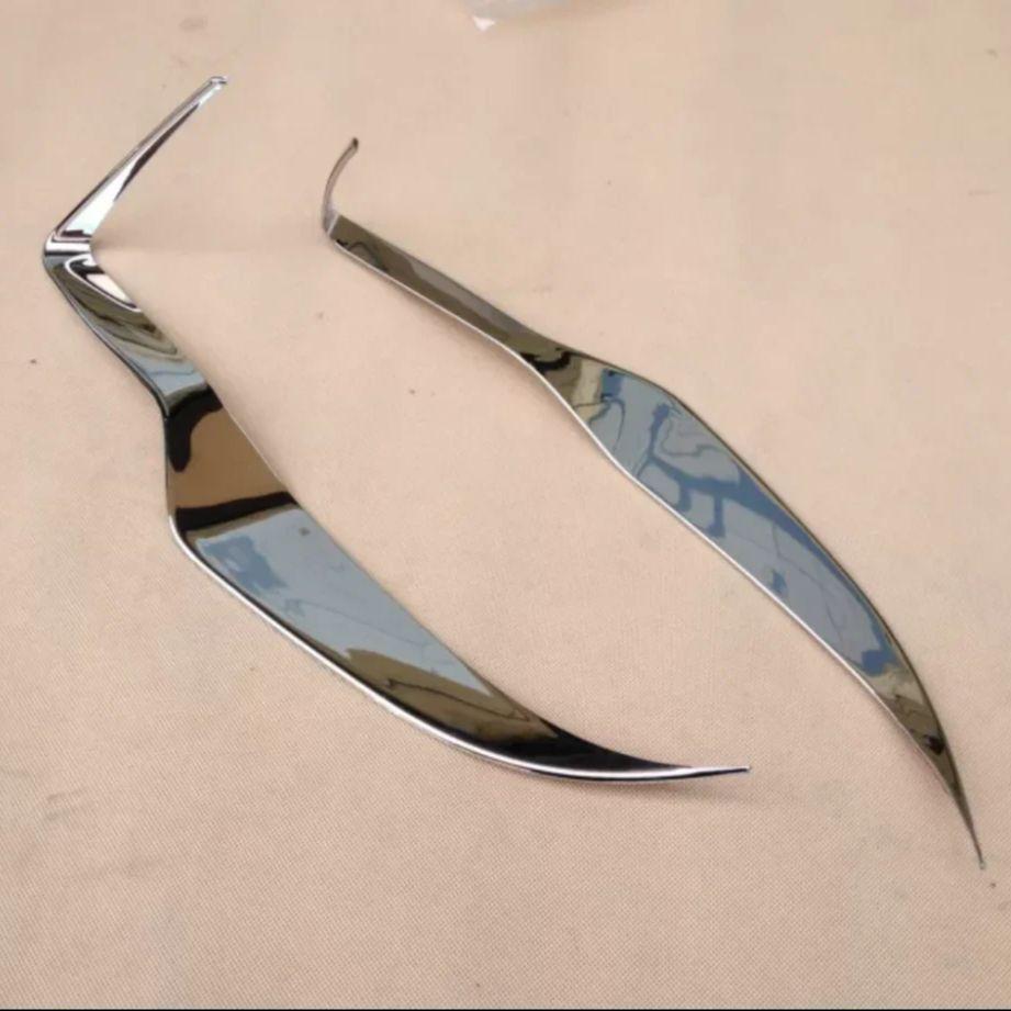 Front Head light Eyebrow Cover Lamp Decoration Trim ABS Chrome For Subaru Forester SJ 2013 2014 2015 2016 Car Styling Accessory