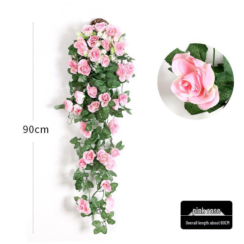 Silk Rose Wall Hanging Vines for Wedding and Home Decoration