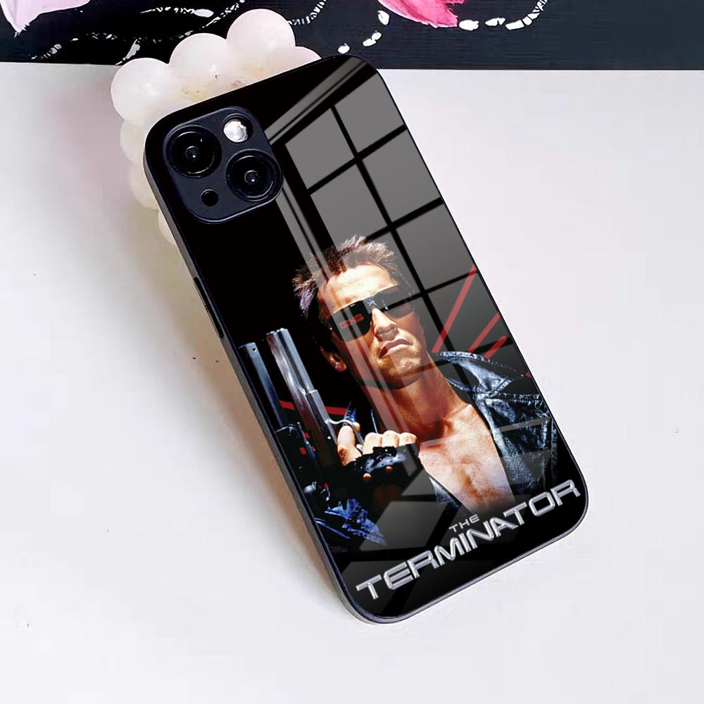 FILM Arnold Schwarzenegger Terminator Phone Case For IPhone 17 Pro Max 16 15 14 Pro Max 13 11 X Xs Xr 8 7Plus Glass Cover