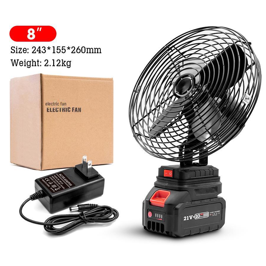 Portable Rechargeable Large-Capacity Outdoor Electric Fan with Makita Interface