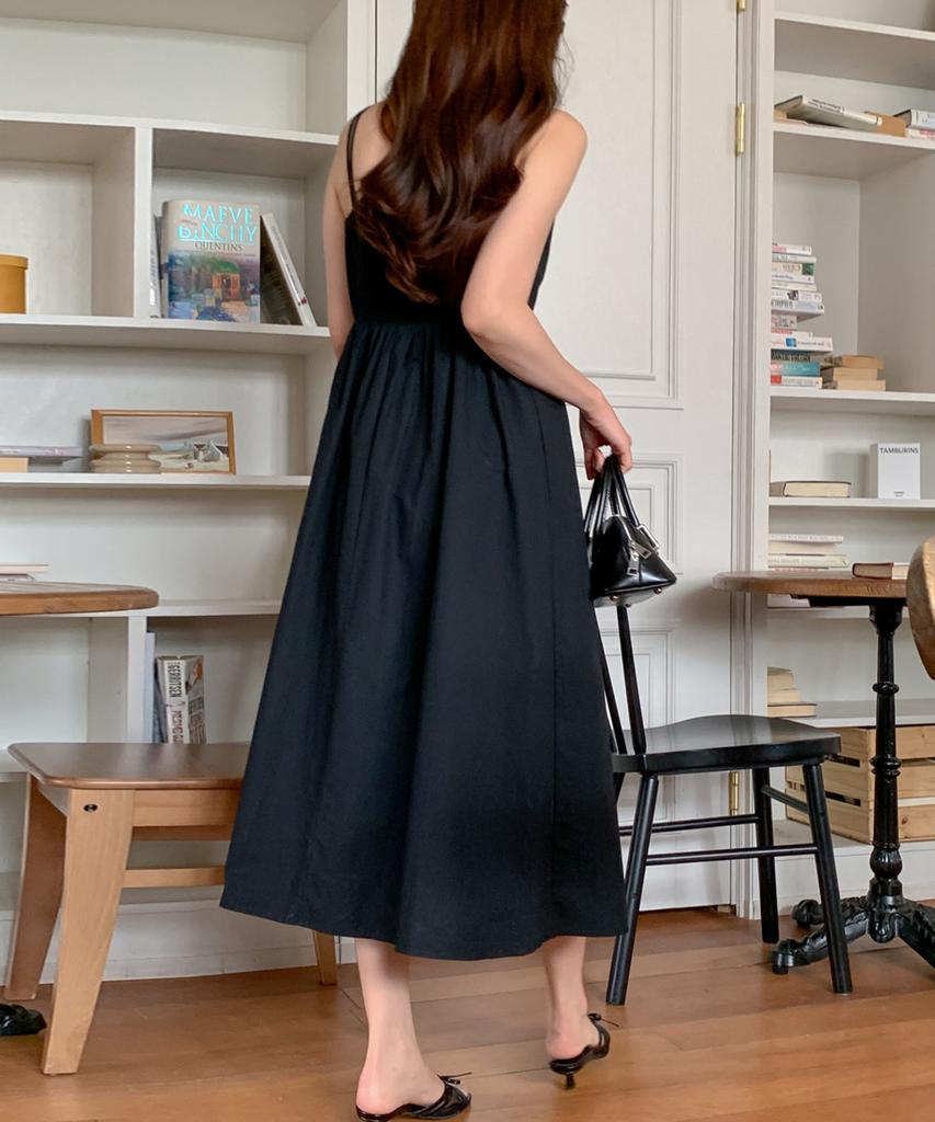 Ppaeppae Sleeveless Bustier Sleeveless Long Dress