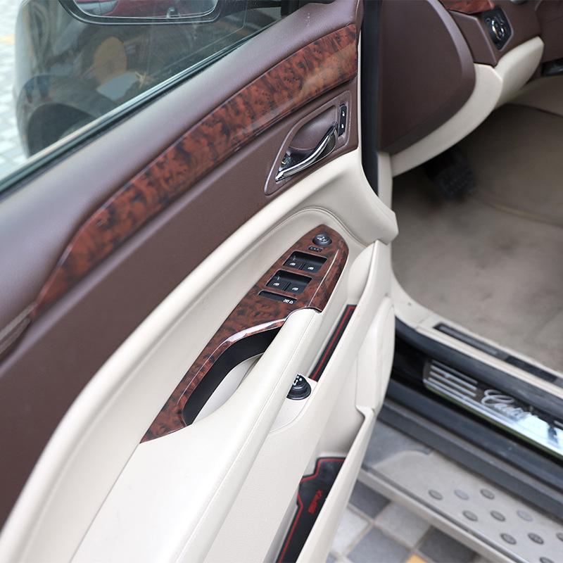 Peach Wood Interior Stickers for 2010-2016 Cadillac SRX Power Windows