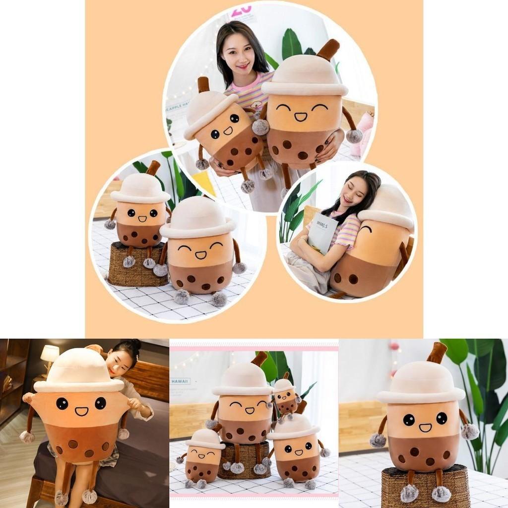 Adorable Peluche de Taza de Bubble Tea Boba Muñeco Relleno En Múltiples Tamaños Para Todas las Edades