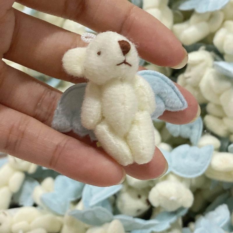 Cute Angel Bear Keychain Hanging Ornament Backpack Handbag Charm for Girls Wome