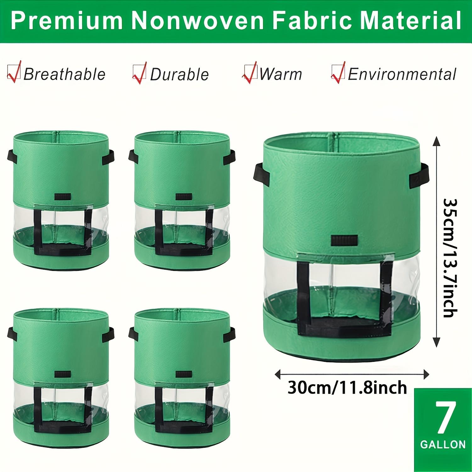 

[Набор из 5 сверхпрочных горшков] Набор из 5 сверхпрочных 10-галлонных горшков | Улучшенный мешочный горшок для картофеля с перегородкой