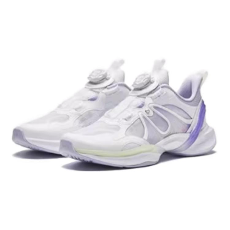 Anta Comfortable Versatile Physical Test Low-Top Kids Running Shoes Kids sneaker White Cold-Purple 322435503-8