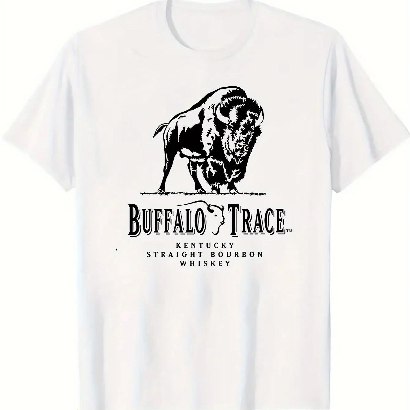 

Buffalo Trace Bourbon Whiskey Men s T-Shirt Black Casual Short Sleeve Round Neck Soft Cotton Relaxed Fit Perfect for Summer Fall S