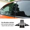 Car Window Door Column A B Pillar Post Trim Cover For Fiat 500 08-23 Abarth 595 2012- Glossy Black PC Stickers Accessories