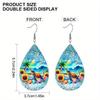 Ocean Style Coconut Tortoise PU Leather Earrings Fashion Earrings Holiday Gifts for Friends Party Fashion Accessories Elegant Earrings Party Earrings