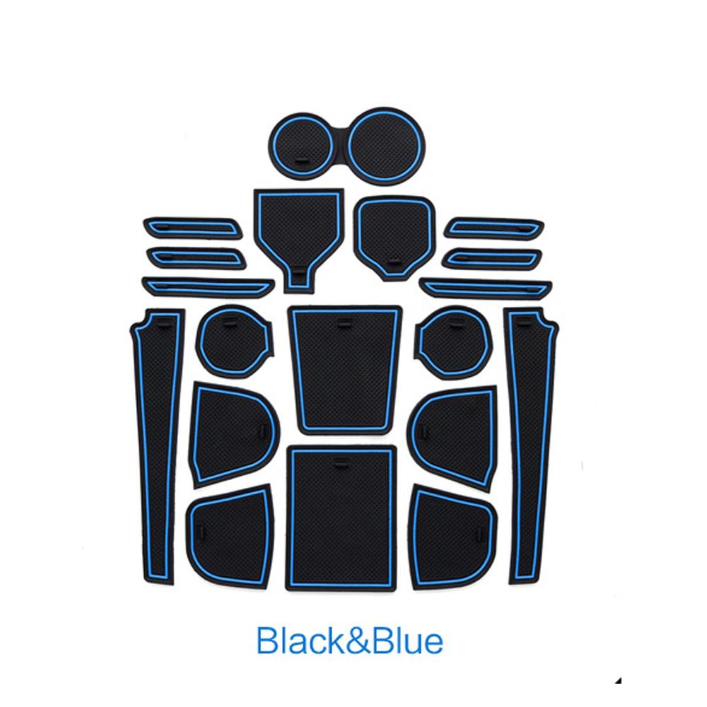 Door Slot Mat for Honda City Grace Ballade 6th GM4 2015~ Cup Holder Sticker Lnterior Rubber Groove Cushion Coaster Pad Auto