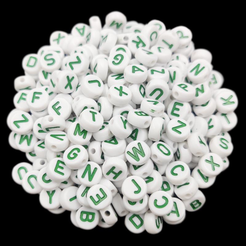 20 Pezzi 10mm Colore Caramella Acrilico Lettera Perline Sciolte Fai da Te Artigianato Collana Bracciale Ciondolo per Creazione di Gioielli