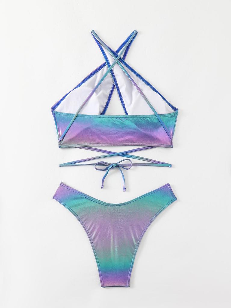 2024 Damen Sexy Split Crossover Badeanzug Bikini WSA038