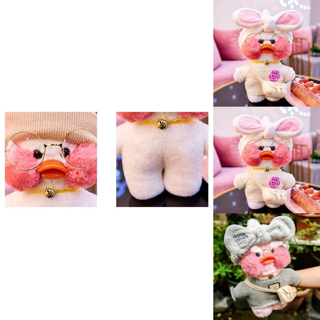 Adorable 30cm Lalafanfan Cafe Mimi Yellow Duck Costume Plush Toy For Home Decor