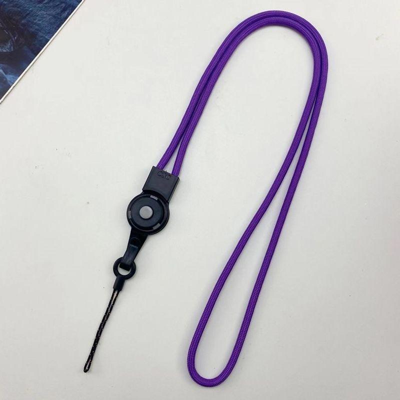 Durable Multi-functional Woven Mobile Phone Lanyard with Detachable Finger Ring and Badge Holder