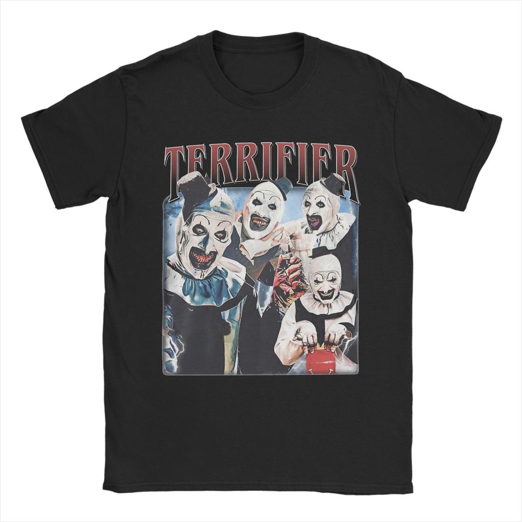 Halloween Horror Terrifier Film Unisex s T Shirts  Fun Tees Short Sleeve Crewneck TShirt Pure Cotton Gift Idea Clothes