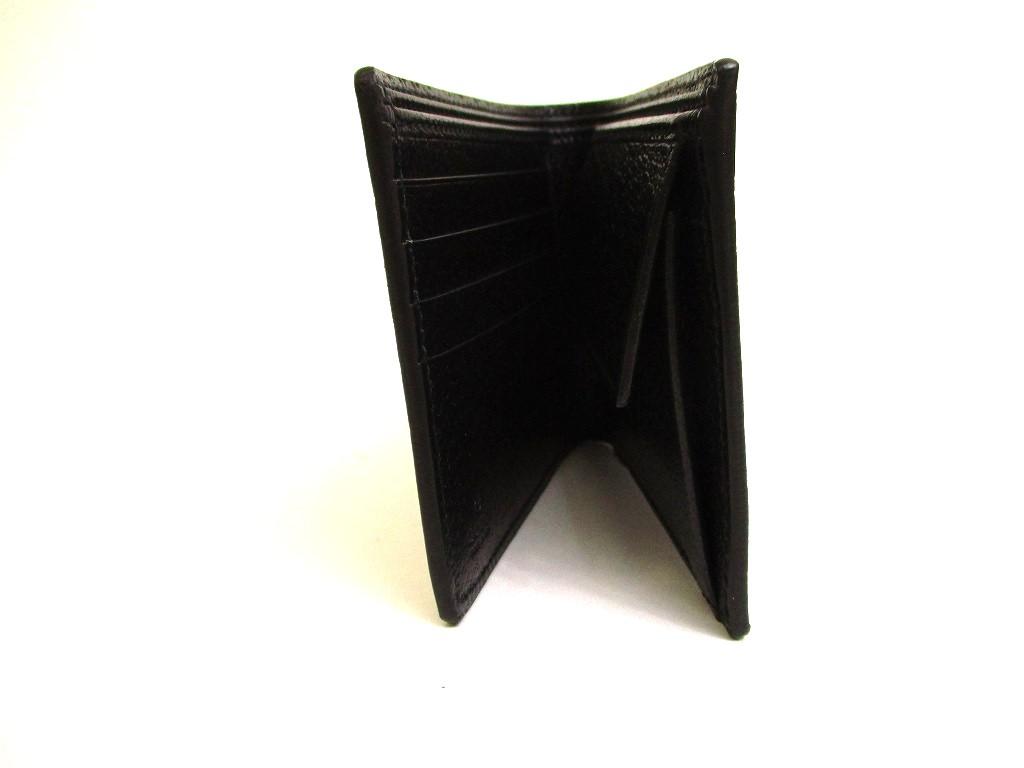 Authentic GUCCI GG Marmont Black Leather Bifold Wallet Compact Wallet #9586 Refurbished