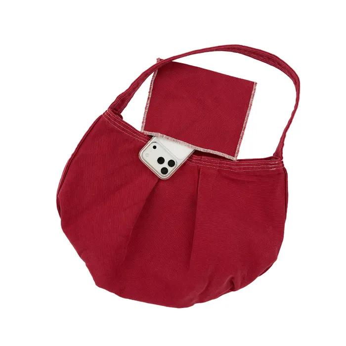 _Two Dot Canvas Bag (Washed Red)