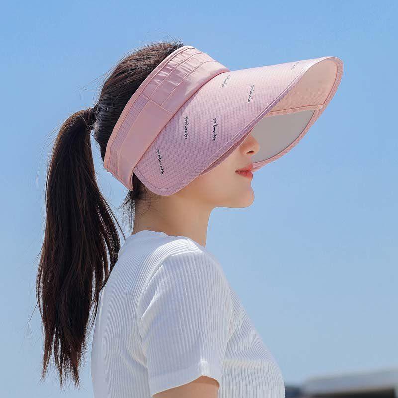 Telescopic board empty top hat for women's sun protection, UV protection, beach cycling, sun hat, tidal sun hat