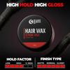 Beardo Stronghold Hair Wax 100 gm Pack of 1 Glossy Finish Shine Strong Hold Styling Gel
