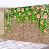 Stone Wall Flower 3D Print Tapestry Polyester Fabric Living Room Wall Decorative Art Blanket Bohemian Hippie Beach Picnic Mat