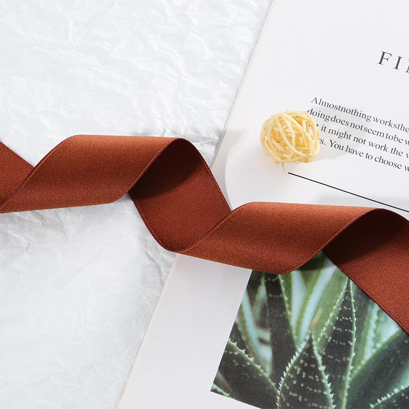 Double-Sided Matte Webbing Thickened Polyester-Cotton Jewelry Trophy Decorative Accessories Bow Colored Ribbon