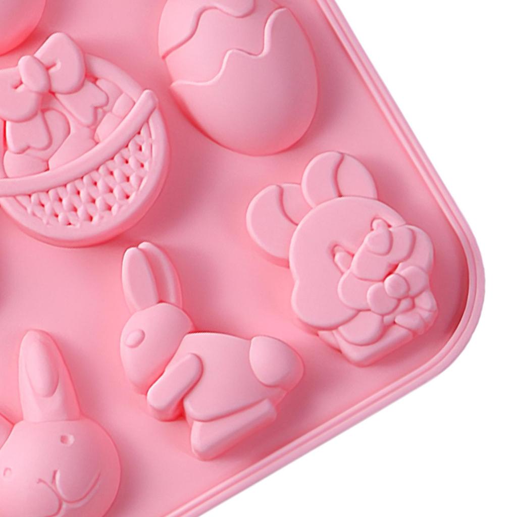 Cute Easter Bunny Silicone Mold 3D Ice Cubes And Dessert Molds Chocolate Molds Casting Tool Rabbit-shaped Silicone Baking Mold