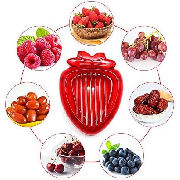 Strawberry Huller Stem Remover and Strawberry Slicer Set,Potatoes Pineapples Carrots Tomato Corer Slicer Cherry Pitter,Fruit Picker Stalks