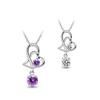 Weihua Heart-to-Heart Silver-Plated Necklace - Korean Fashion Jewelry with Popular Pendants