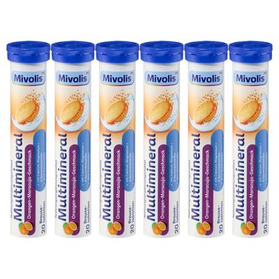 6dílná sada Německý Mibolis Šumivé Multivitamíny a Minerály 20 tablet