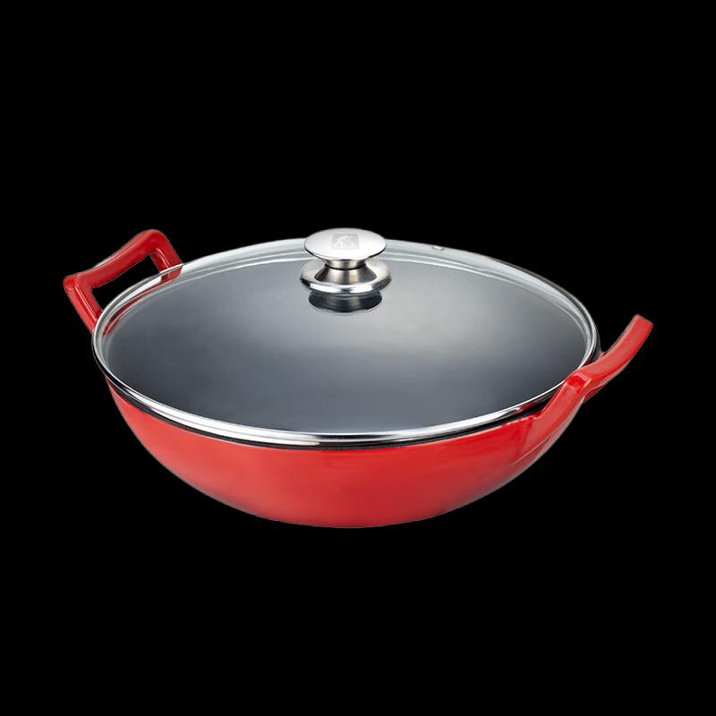 Sidton 34CM Enamel Stir-Fry Wok