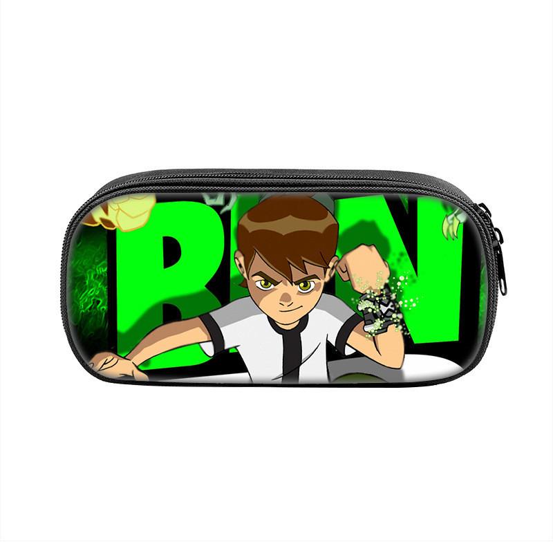 Trousse à Crayons Ben10 pour Enfants Grande Capacité en Nylon Organisateur de Papeterie pour Étudiant Utilisation Scolaire