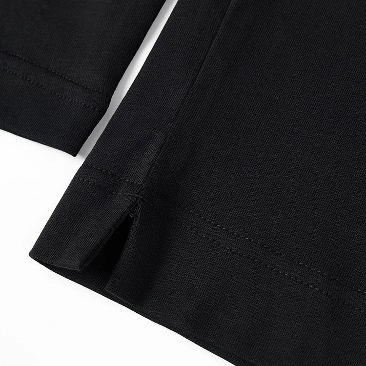 Adidas Letter Warm Round Neck Pullover Sports Drop Shoulder Long Sleeve Sweatshirt Unisex Sweatshirt Black JL5904