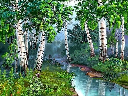 5D DIY diamantová malba Krajina Mozaika Křížkový steh Krajina Diamantové vyšívání Domácí dekorace Řemesla